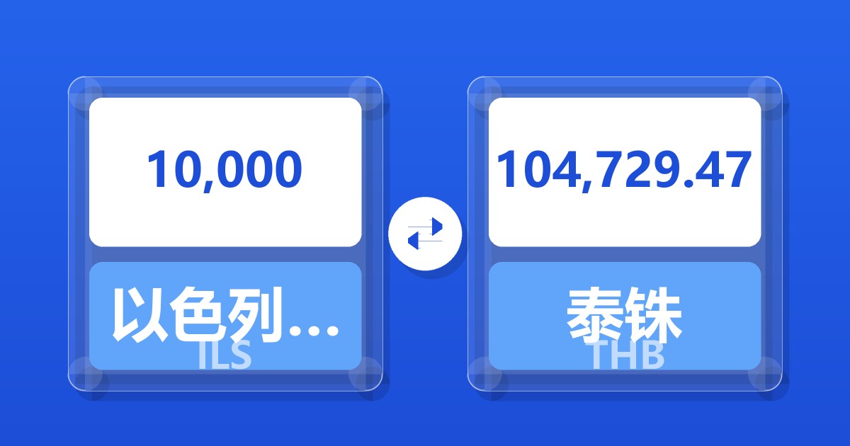 10,000以色列新谢克尔兑泰铢