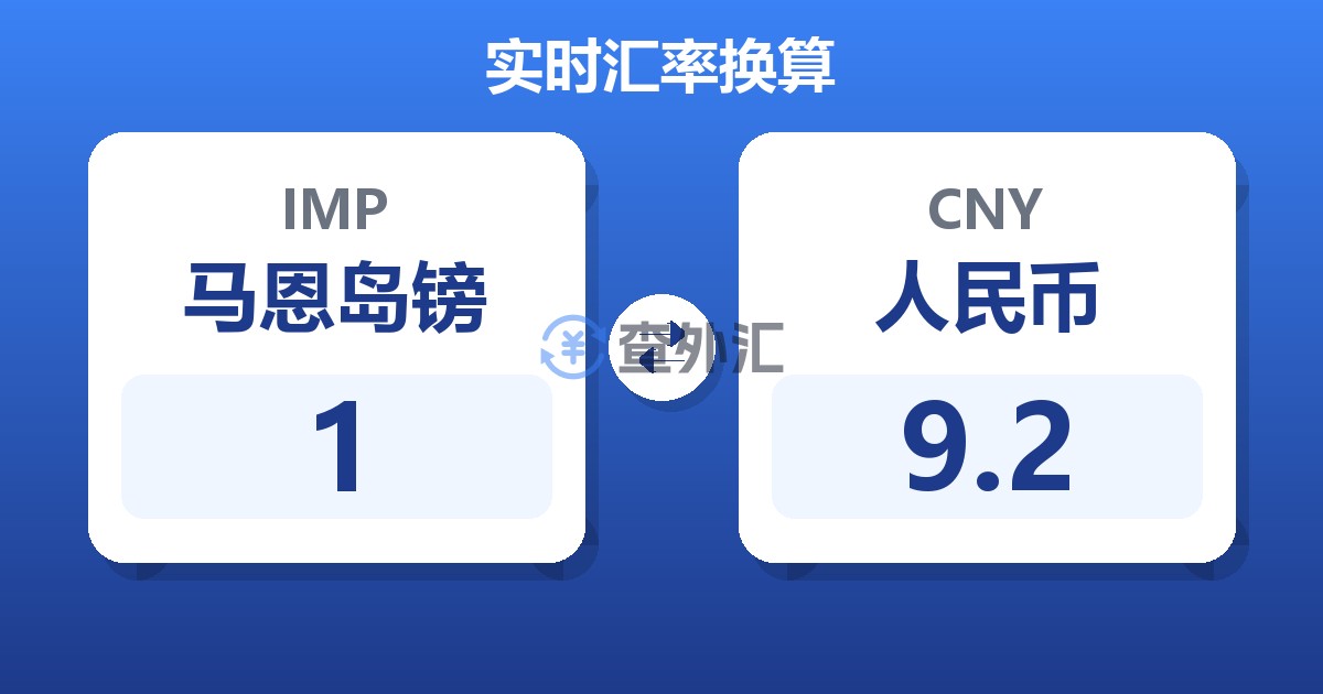 1马恩岛镑兑人民币