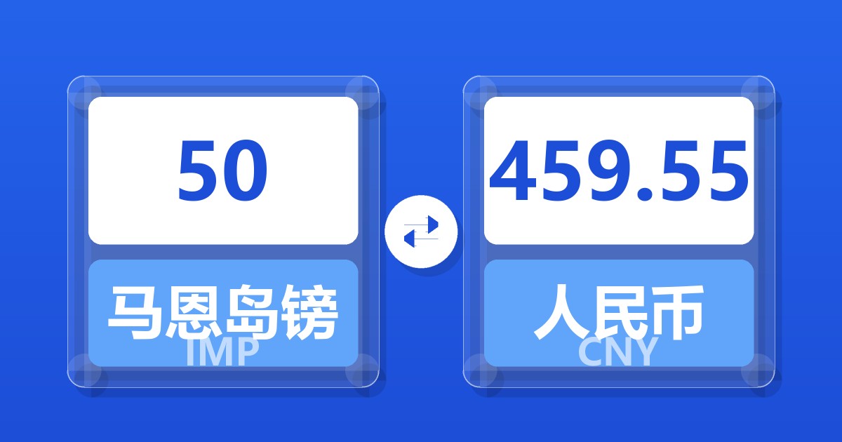 50马恩岛镑兑人民币