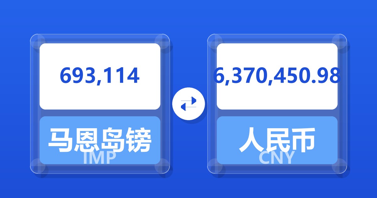693,114马恩岛镑兑人民币