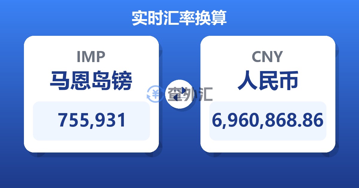 755,931马恩岛镑兑人民币