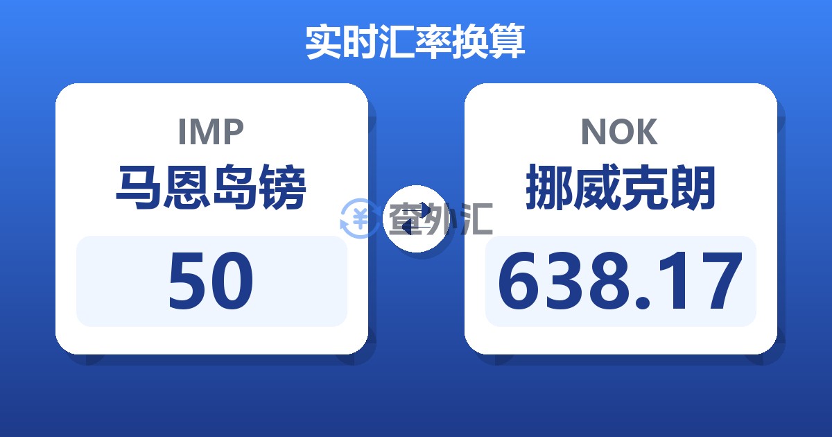 50马恩岛镑兑挪威克朗