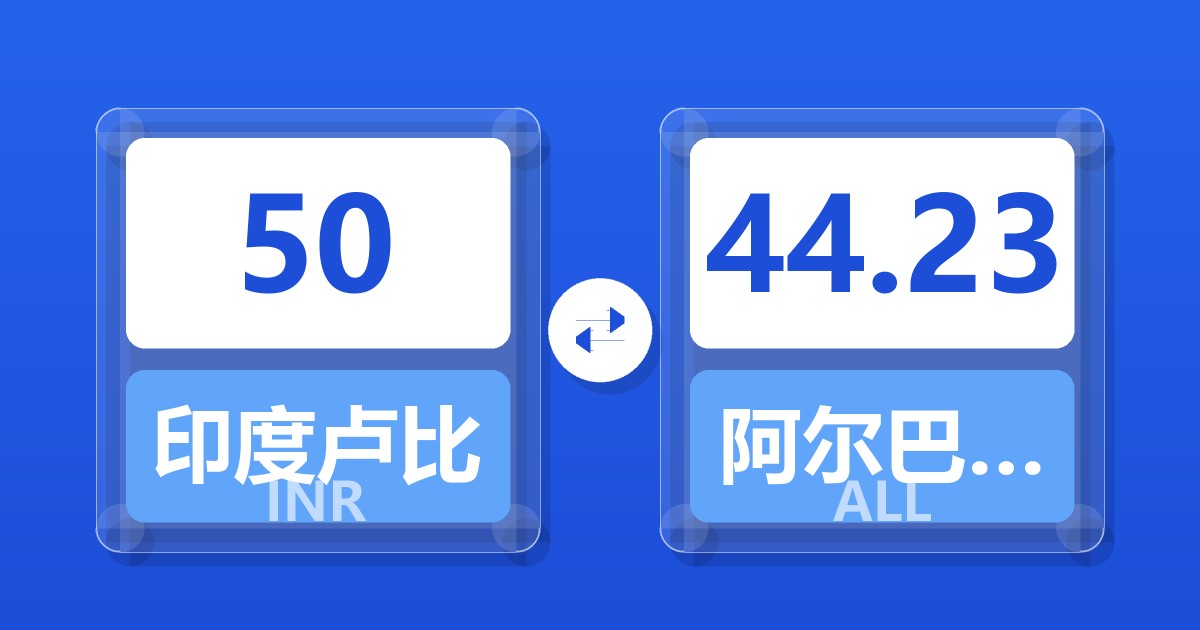 50印度卢比兑阿尔巴尼亚列克