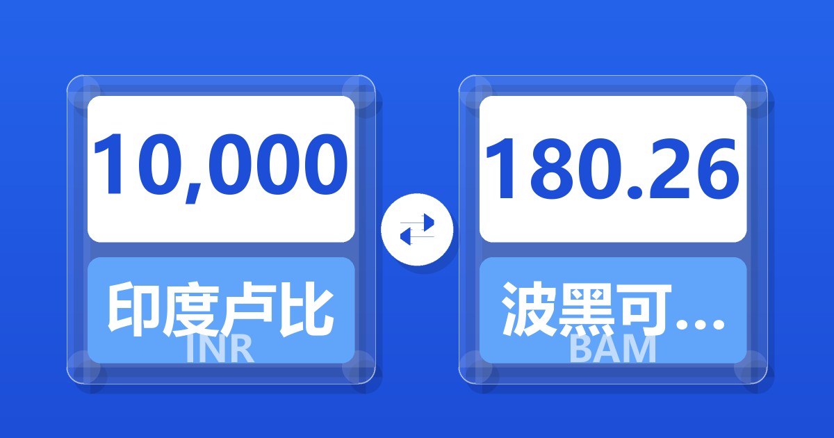 10,000印度卢比兑波黑可兑换马克