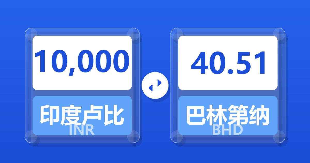10,000印度卢比兑巴林第纳尔