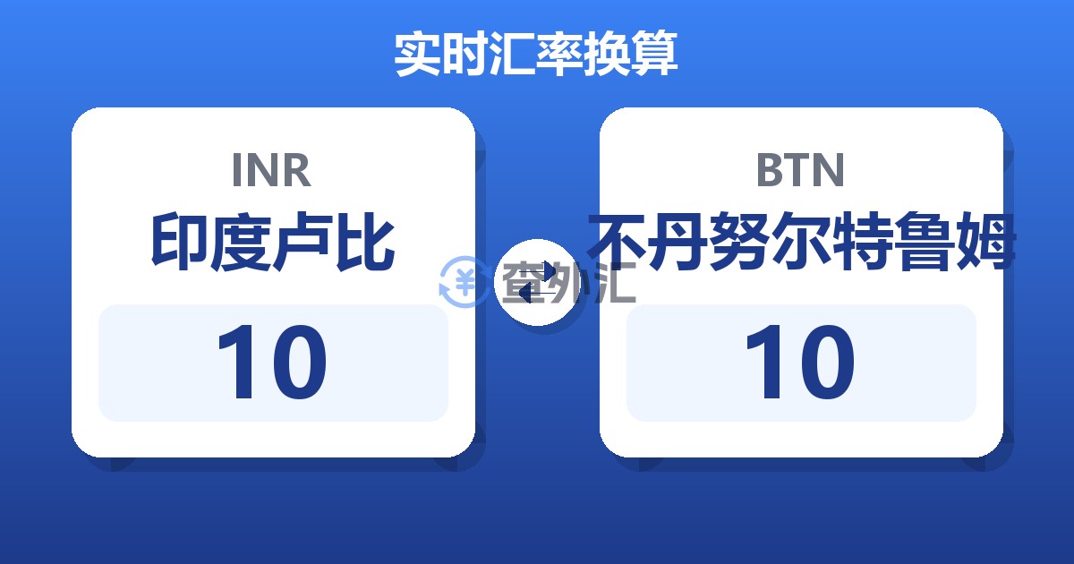 10印度卢比兑不丹努尔特鲁姆