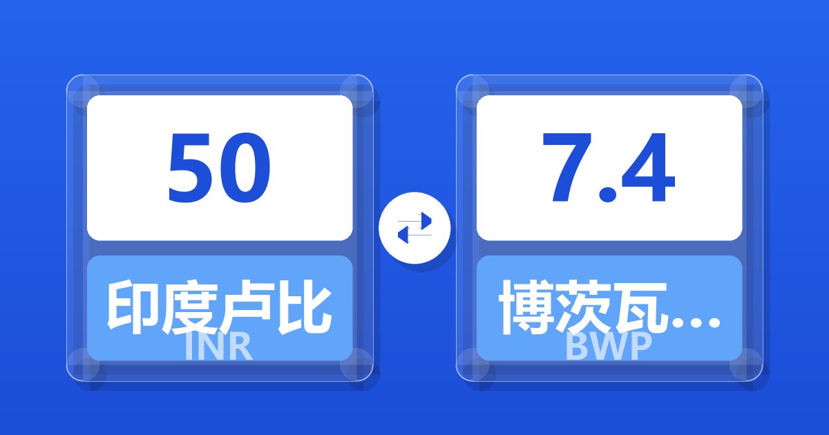 50印度卢比兑博茨瓦纳普拉