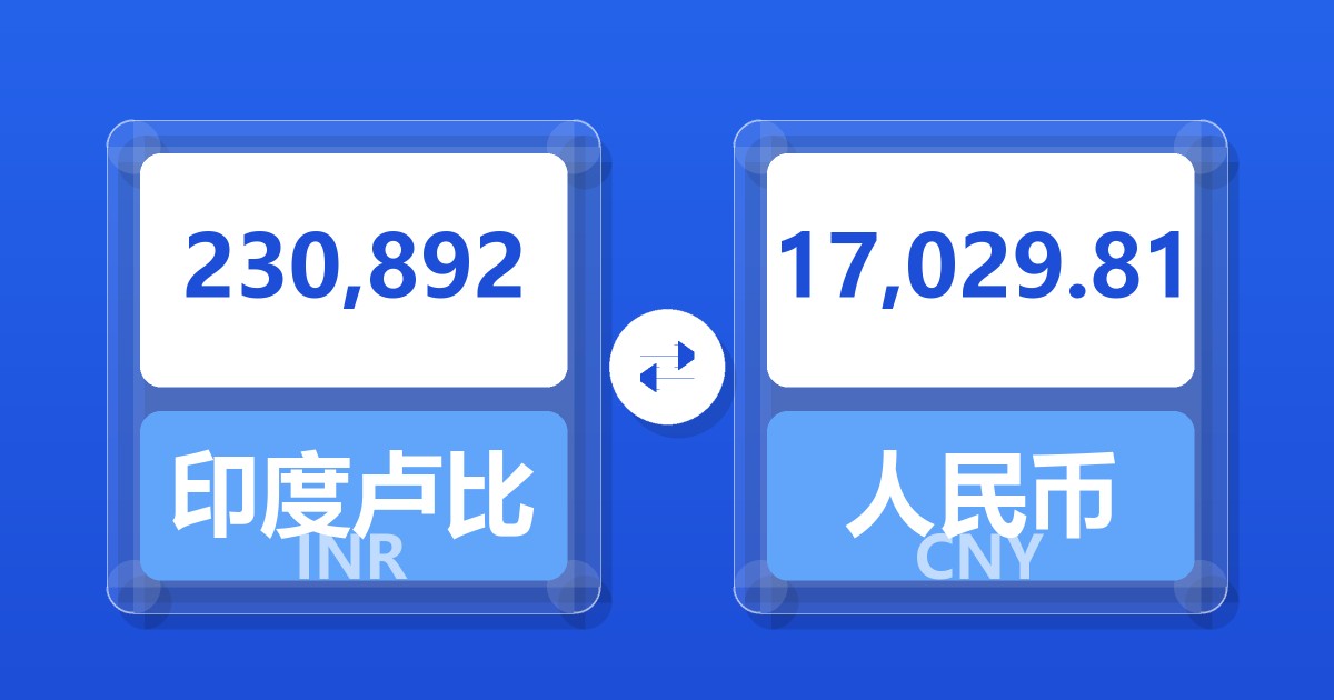 230,892印度卢比兑人民币