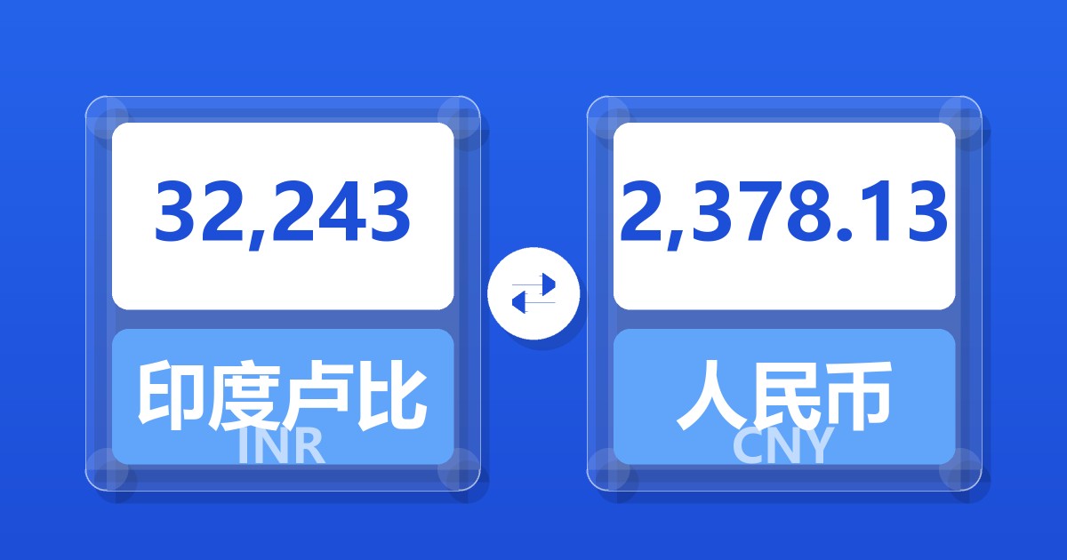 32,243印度卢比兑人民币