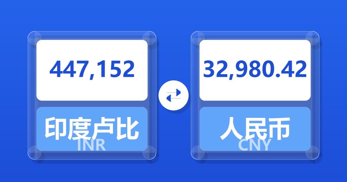 447,152印度卢比兑人民币