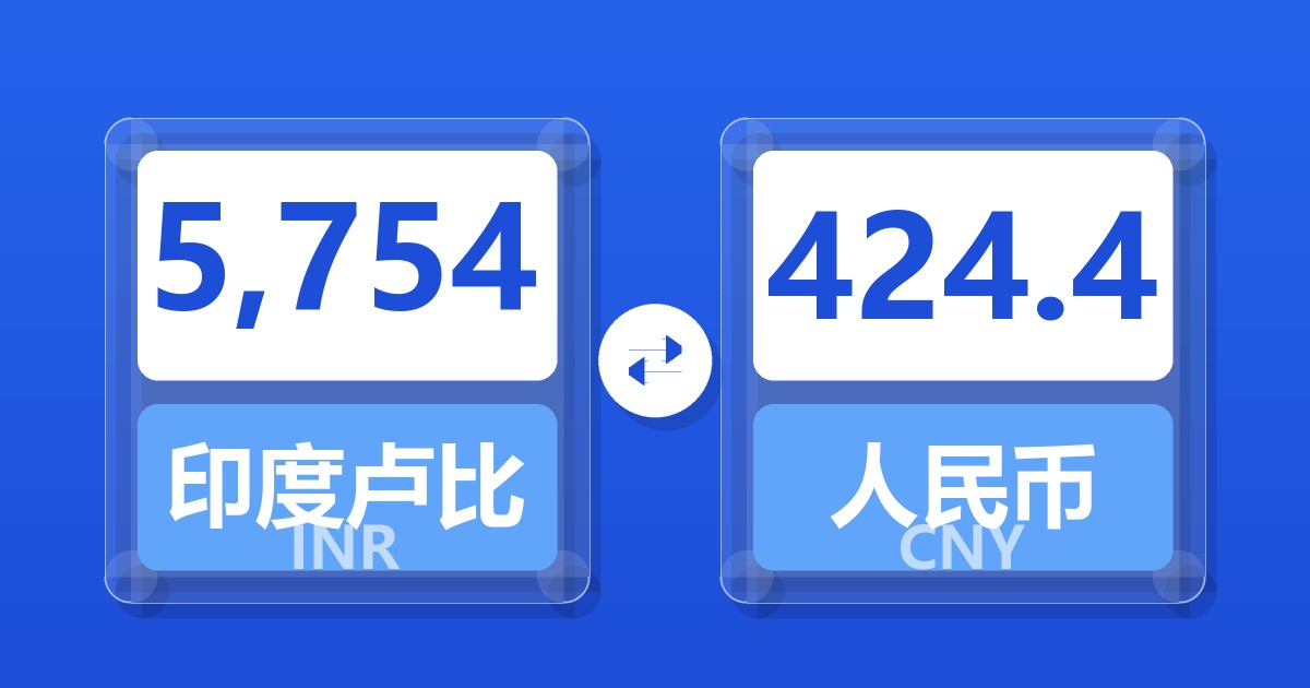 5,754印度卢比兑人民币
