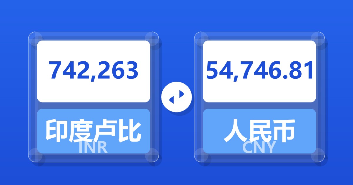 742,263印度卢比兑人民币