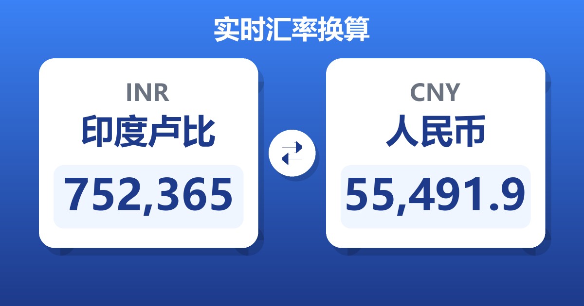 752,365印度卢比兑人民币