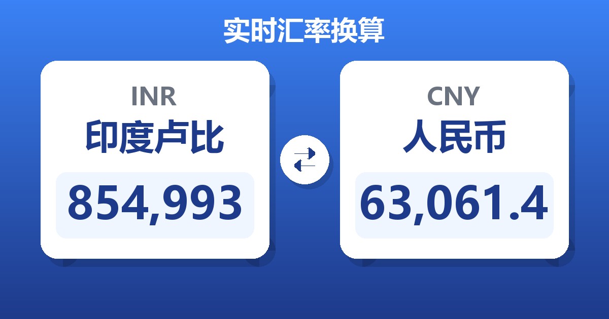 854,993印度卢比兑人民币