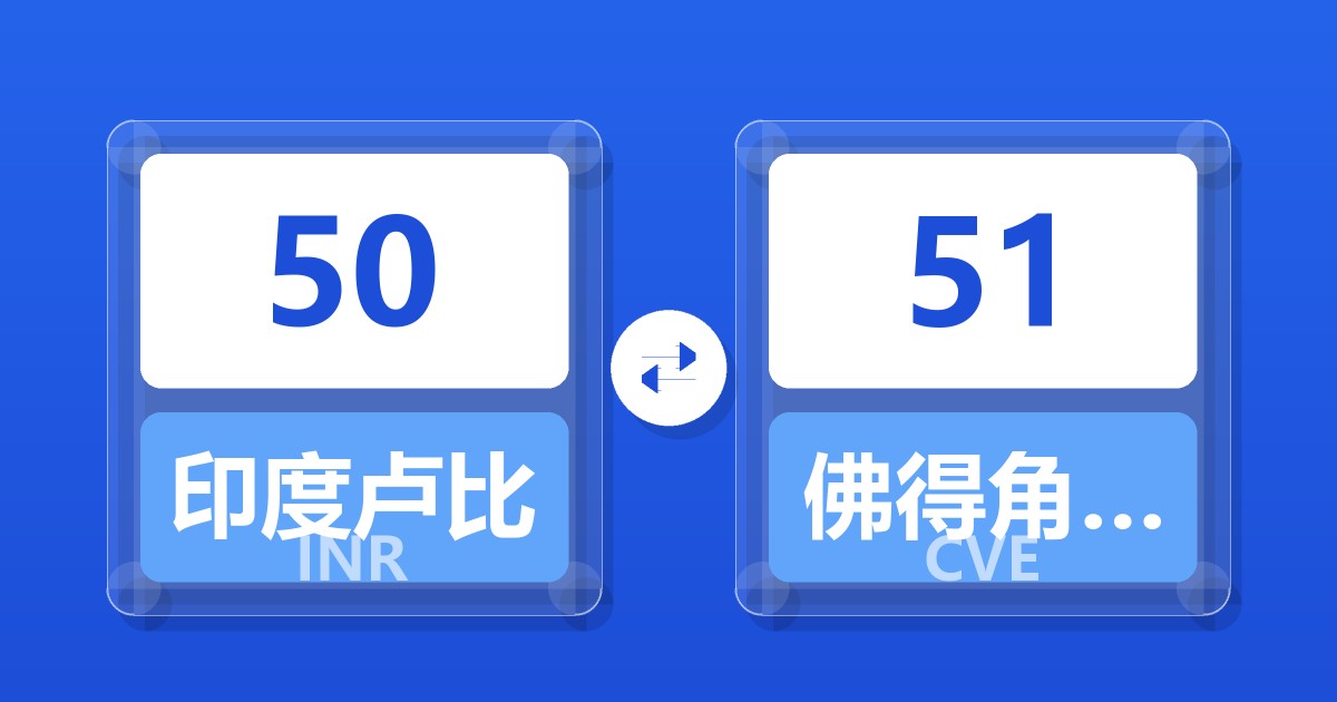 50印度卢比兑佛得角埃斯库多