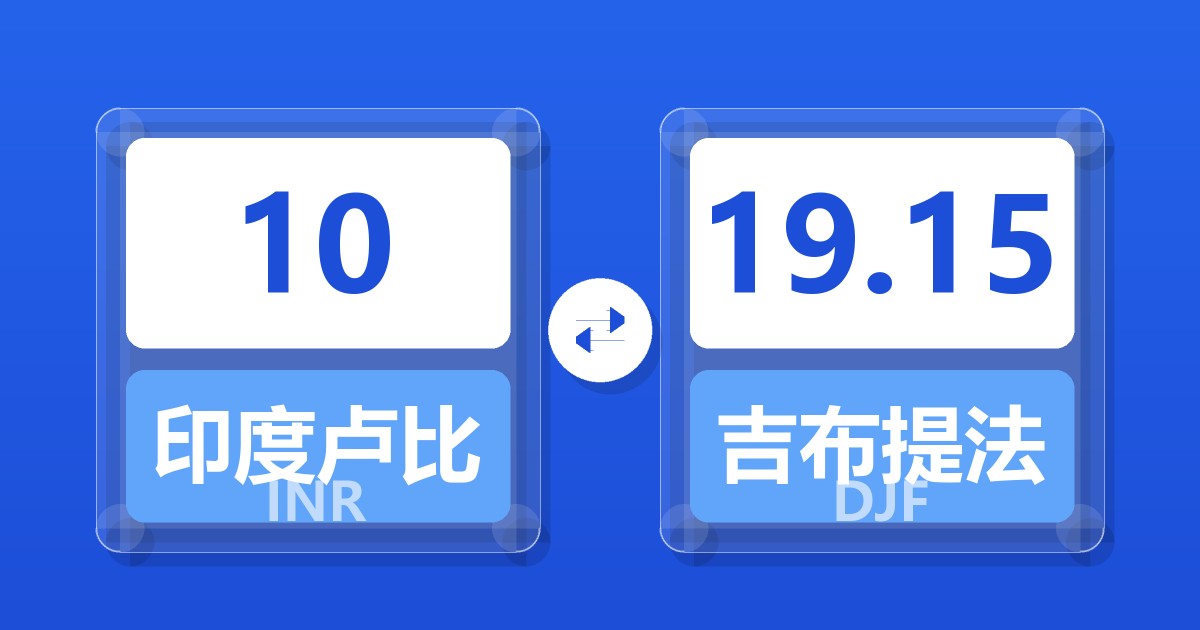 10印度卢比兑吉布提法郎