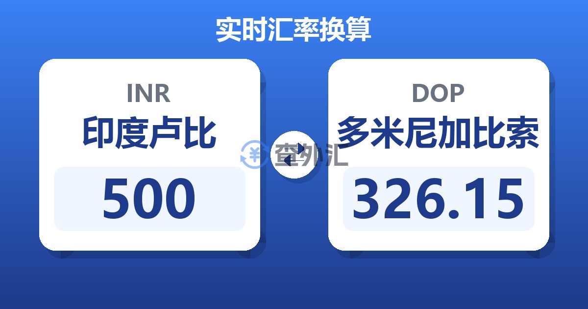 500印度卢比兑多米尼加比索