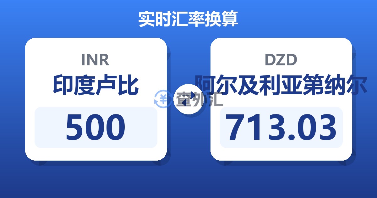 500印度卢比兑阿尔及利亚第纳尔