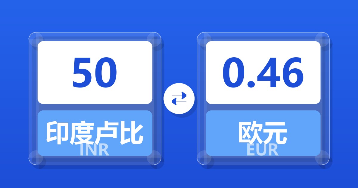 50印度卢比兑欧元