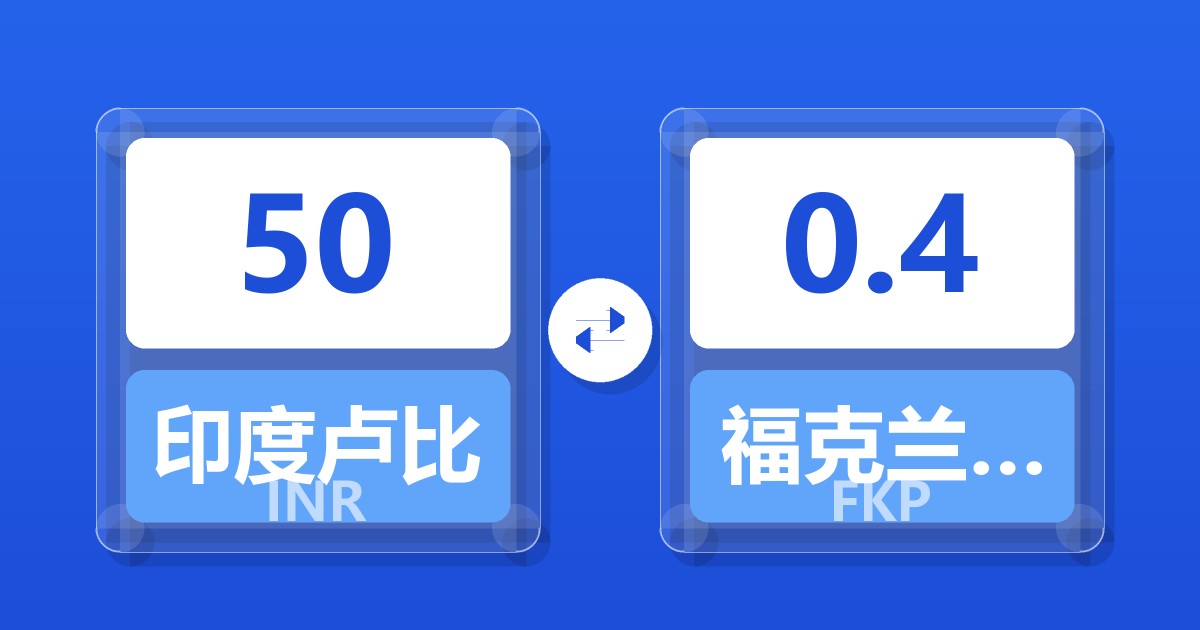 50印度卢比兑福克兰群岛镑
