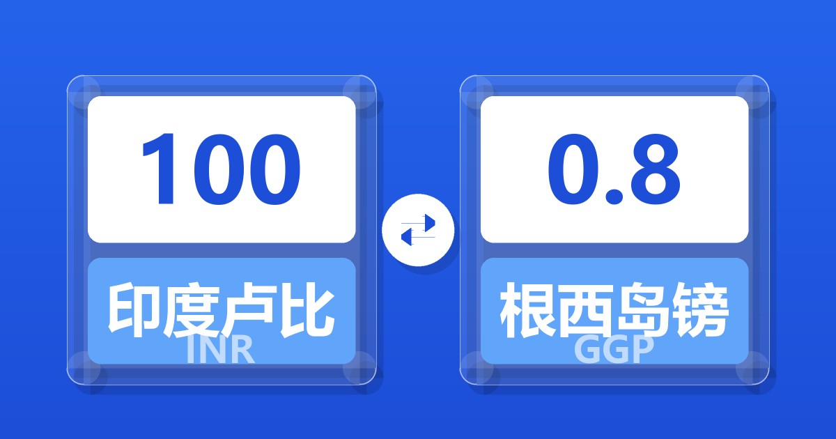 100印度卢比兑根西岛镑