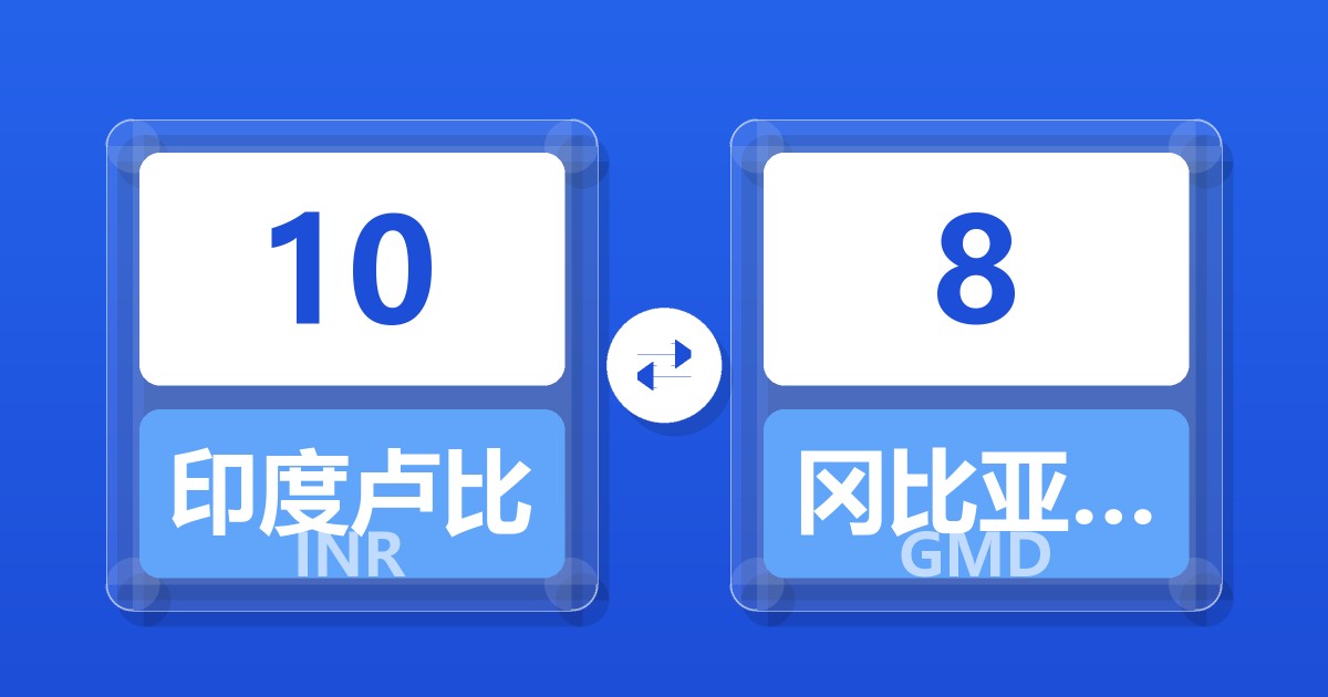 10印度卢比兑冈比亚达拉西