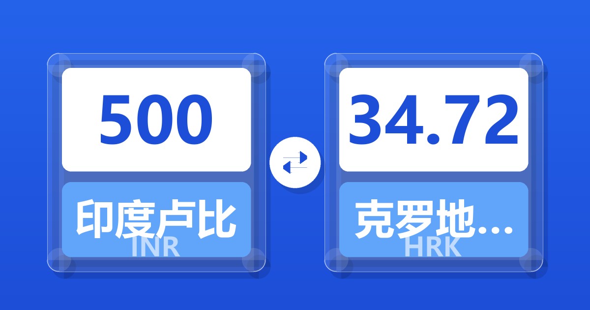 500印度卢比兑克罗地亚库纳