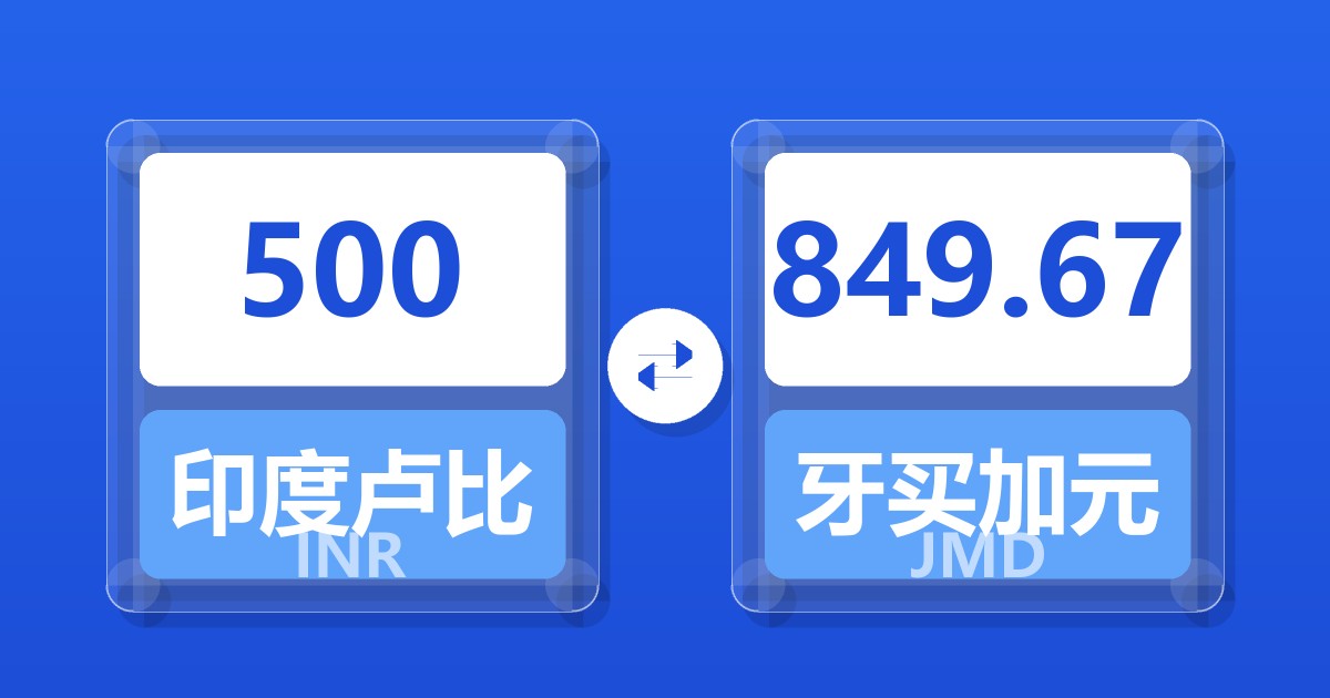 500印度卢比兑牙买加元