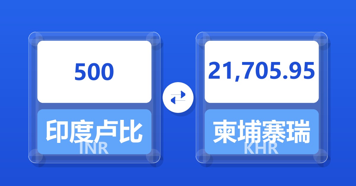500印度卢比兑柬埔寨瑞尔