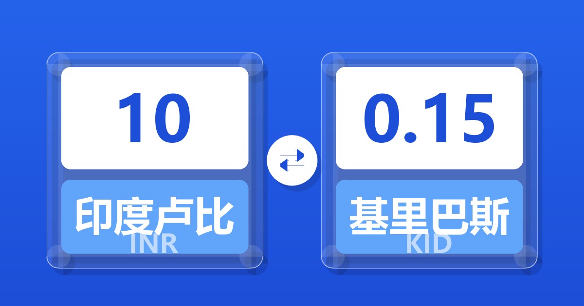 10印度卢比兑基里巴斯元