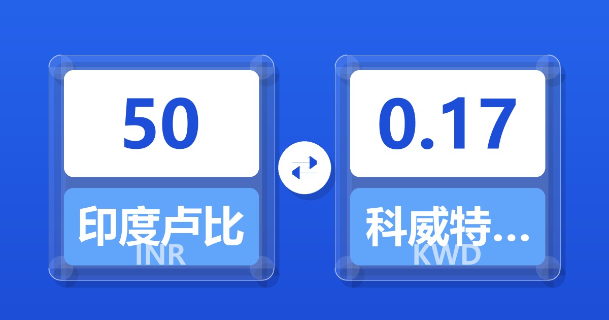 50印度卢比兑科威特第纳尔