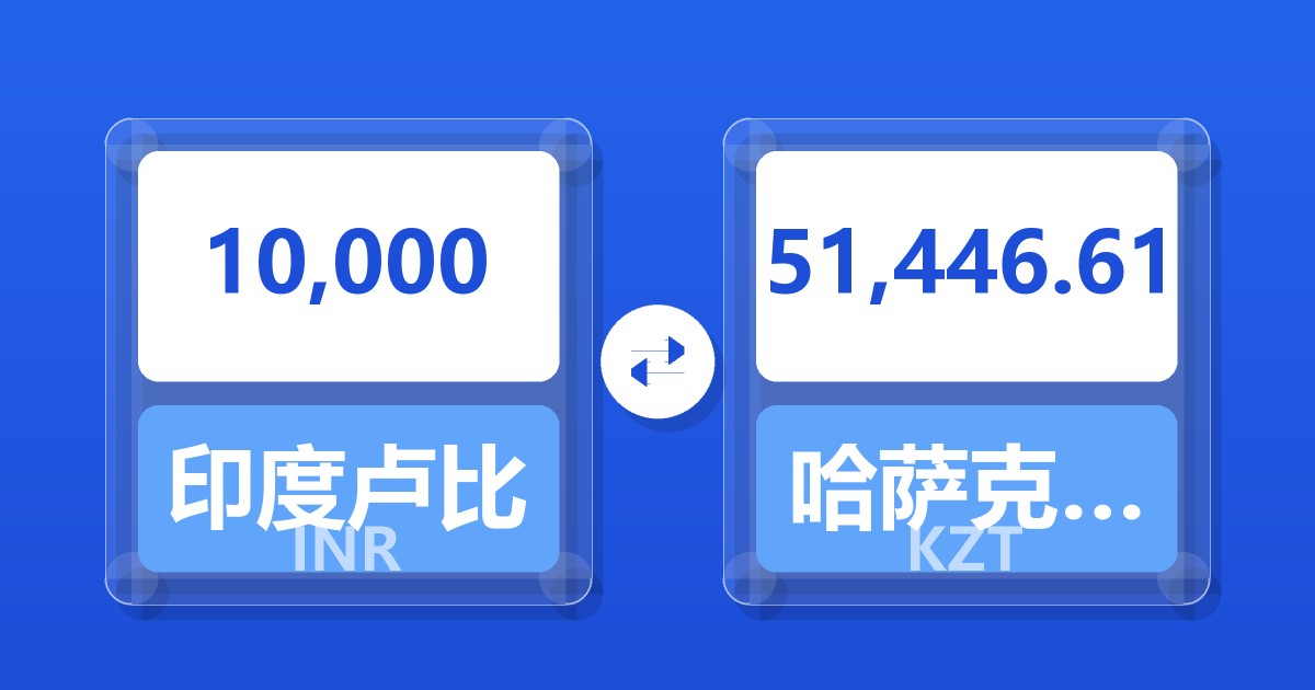10,000印度卢比兑哈萨克斯坦坚戈
