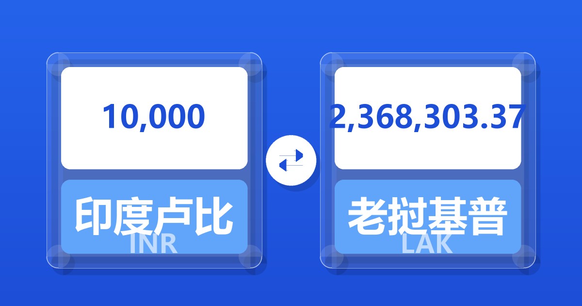 10,000印度卢比兑老挝基普