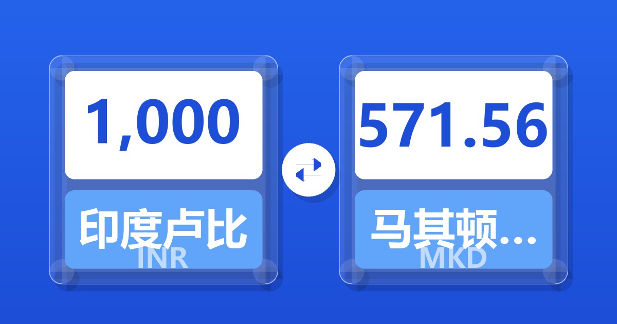 1,000印度卢比兑马其顿第纳尔