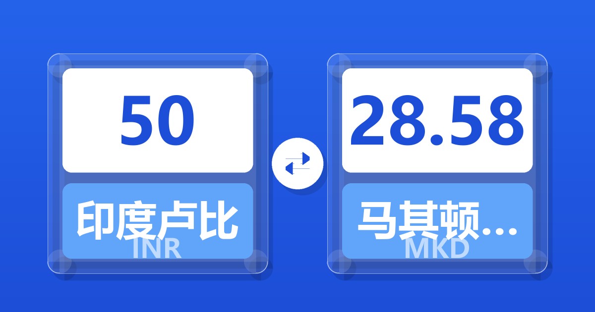 50印度卢比兑马其顿第纳尔
