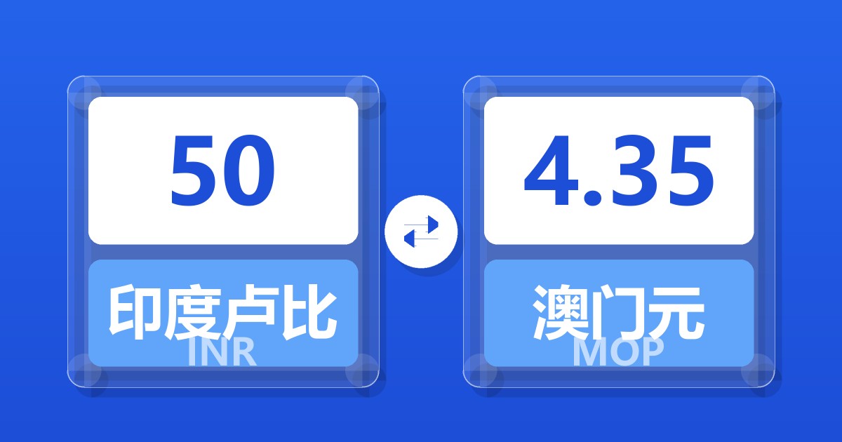 50印度卢比兑澳门元