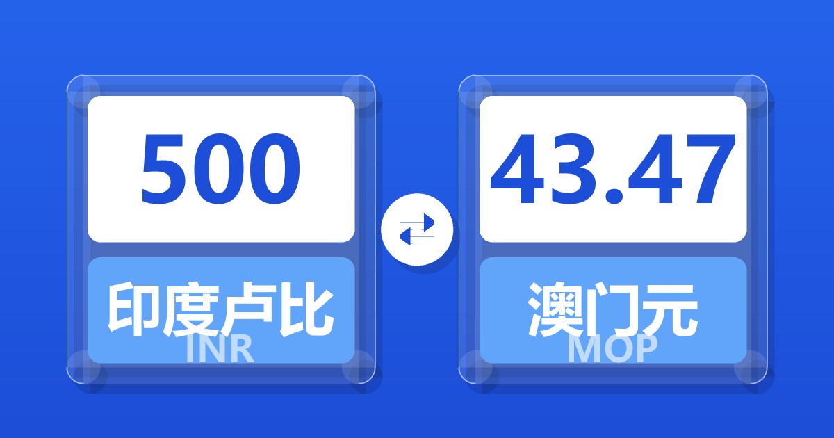 500印度卢比兑澳门元