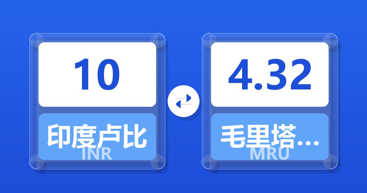 10印度卢比兑毛里塔尼亚乌吉亚