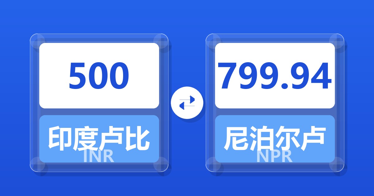 500印度卢比兑尼泊尔卢比