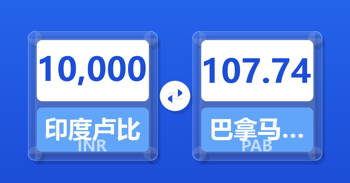 10,000印度卢比兑巴拿马巴波亚