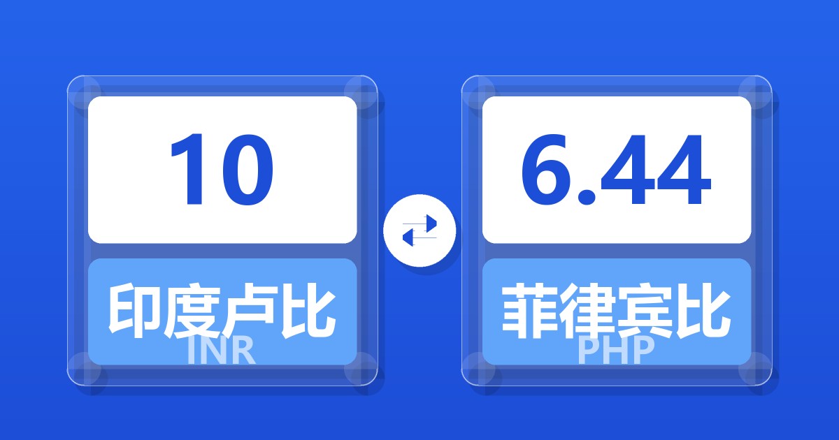 10印度卢比兑菲律宾比索