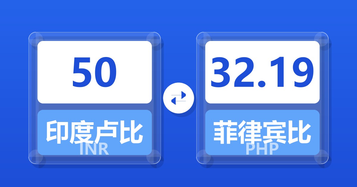 50印度卢比兑菲律宾比索