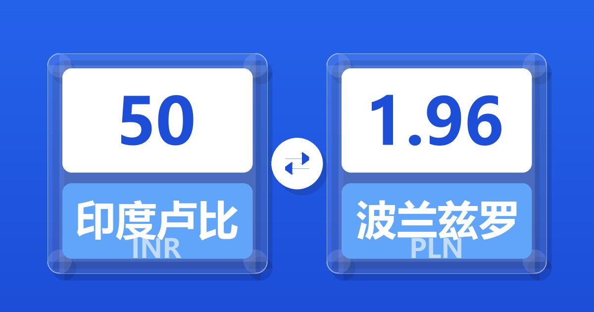 50印度卢比兑波兰兹罗提