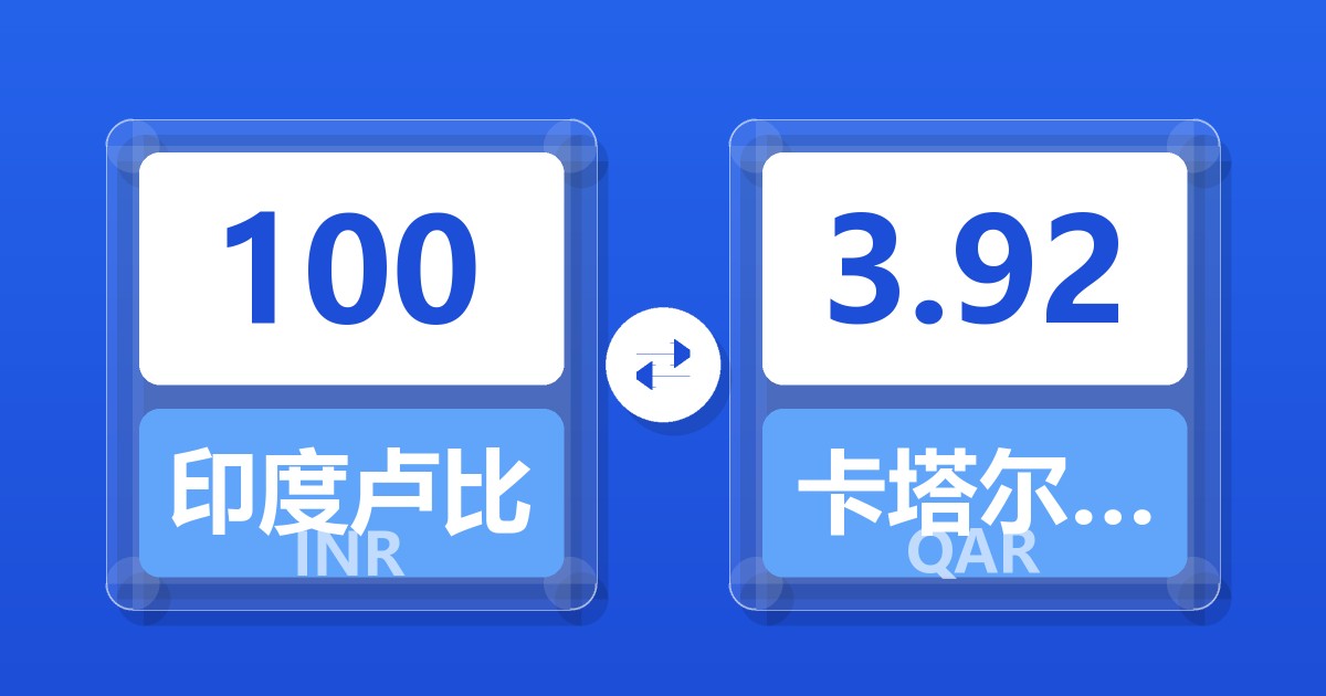 100印度卢比兑卡塔尔里亚尔