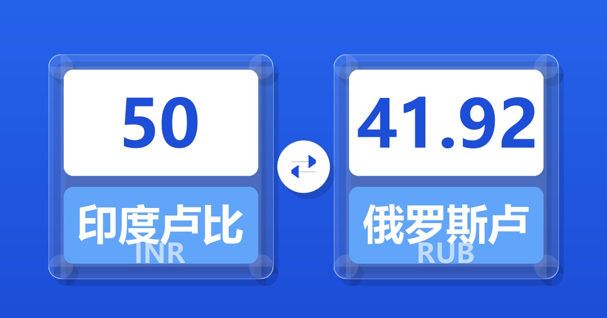 50印度卢比兑俄罗斯卢布