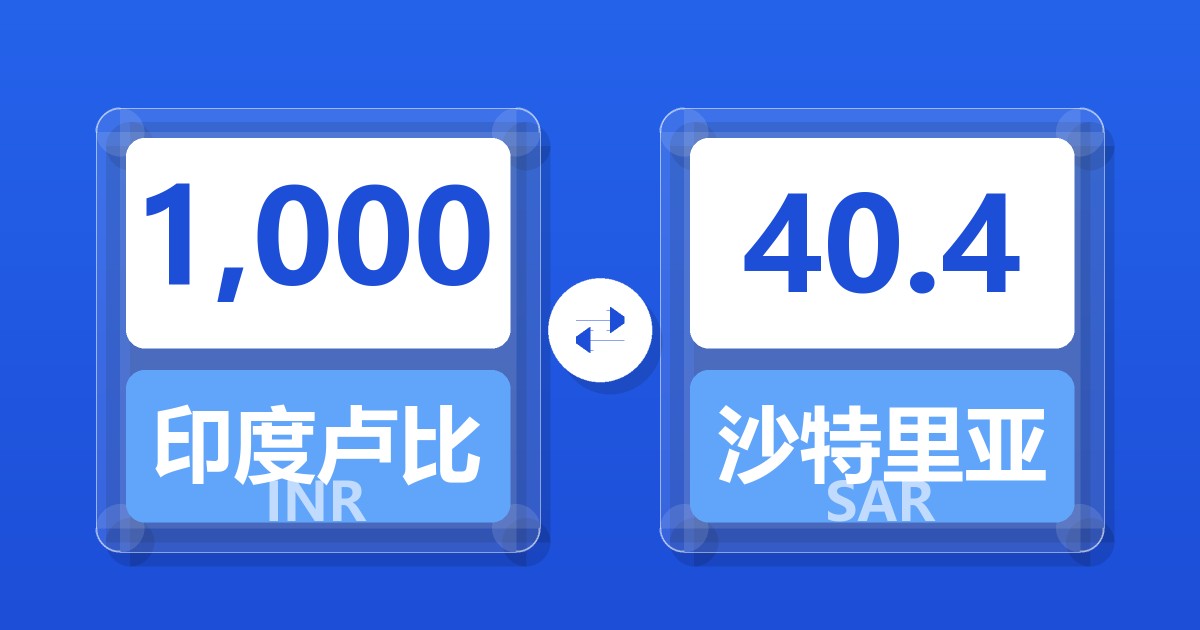 1,000印度卢比兑沙特里亚尔