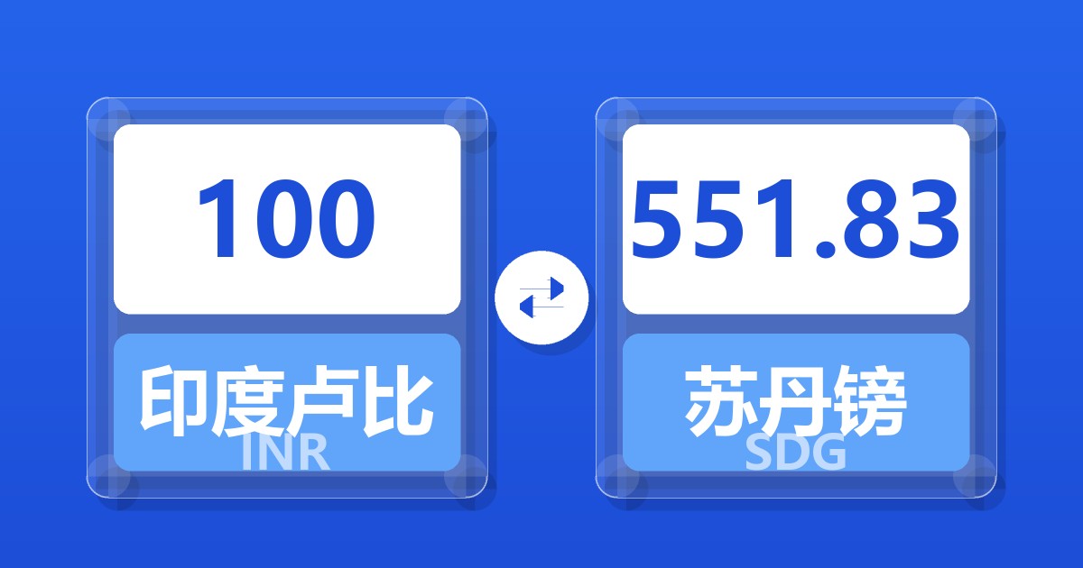 100印度卢比兑苏丹镑