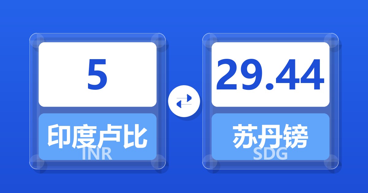 5印度卢比兑苏丹镑