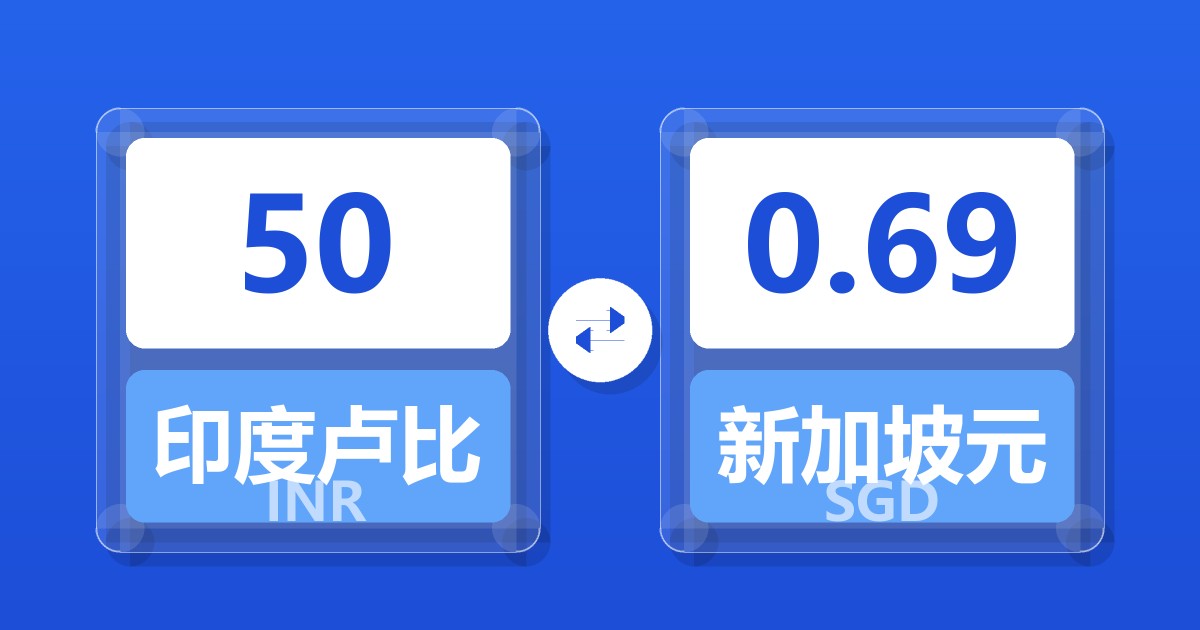 50印度卢比兑新加坡元