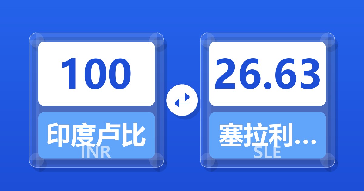 100印度卢比兑塞拉利昂利昂